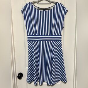 Kate Spade Blue and White Striped Dress